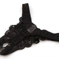 ラ・ポーム シースルー＆レース オープンクロッチTバックショーツ 320119