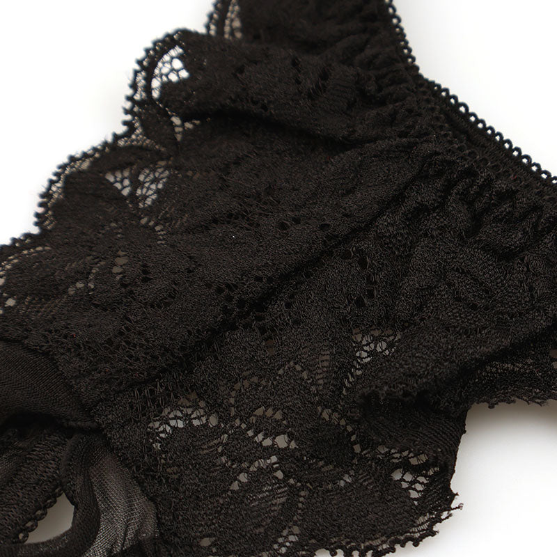 ラ・ポーム シースルー＆レース オープンクロッチTバックショーツ 320119