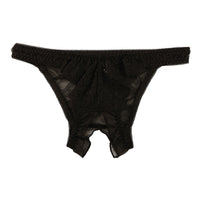 ラ・ポーム シースルー＆レース オープンクロッチフルバックショーツ 320120