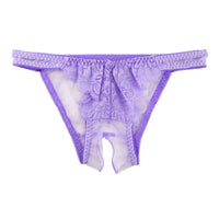 ラ・ポーム シースルー＆レース オープンクロッチフルバックショーツ 320120