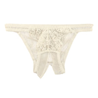 ラ・ポーム シースルー＆レース オープンクロッチフルバックショーツ 320120