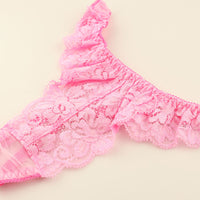 ラ・ポーム エアリーシースルー×ストレッチレース Tバックショーツ 320124