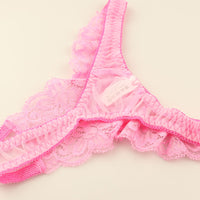 ラ・ポーム エアリーシースルー×ストレッチレース Tバックショーツ 320124