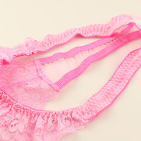 ラ・ポーム エアリーシースルー×ストレッチレース Tバックショーツ 320124