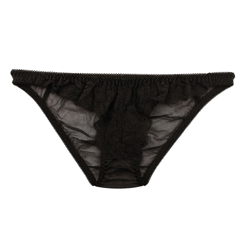 La Paum Airy See-Through x Stretch Lace Full-Back Shorts 320125