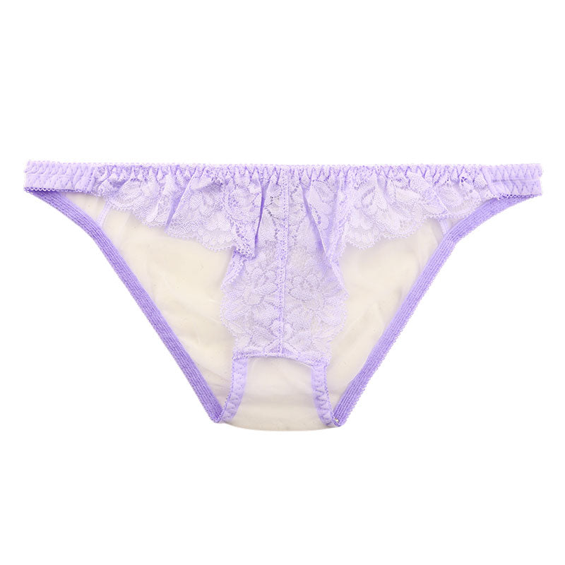 La Paum Airy See-Through x Stretch Lace Full-Back Shorts 320125