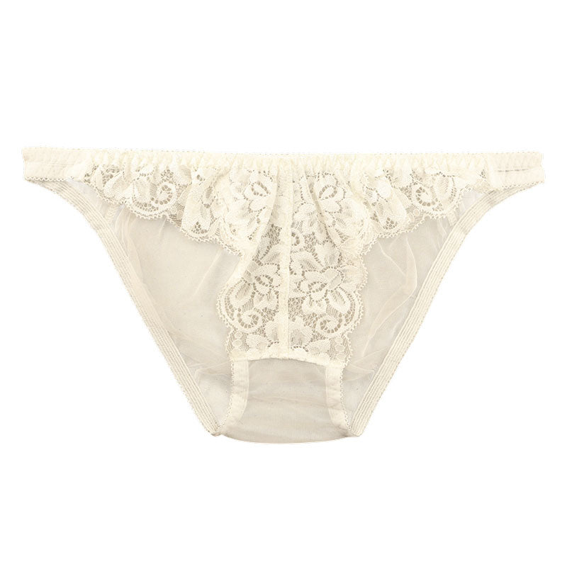La Paum Airy See-Through x Stretch Lace Full-Back Shorts 320125