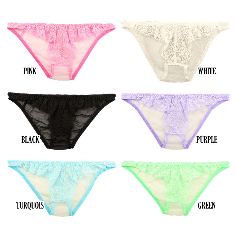La Paum Airy See-Through x Stretch Lace Full-Back Shorts 320125