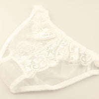 ラ・ポーム エアリーシースルー×ストレッチレース フルバックショーツ 320125