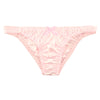 ラ・ポーム 光沢フェリカ生地 レディースハーフバックショーツ 透け感レース使用 エレガントでセクシー 快適フィット 日常下着や特別な日の衣装に 321237