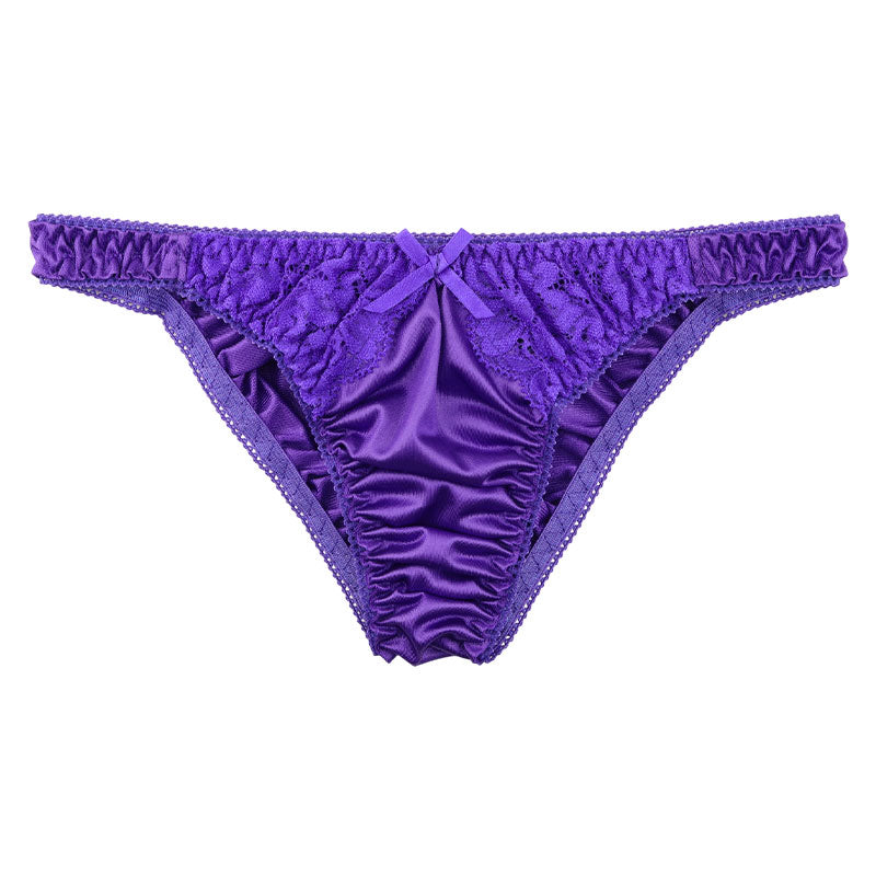 ラ・ポーム 光沢フェリカ生地 レディースハーフバックショーツ 透け感レース使用 エレガントでセクシー 快適フィット 日常下着や特別な日の衣装に 321237