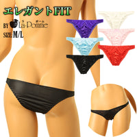 ラ・ポーム 光沢フェリカ生地 レディースハーフバックショーツ 透け感レース使用 エレガントでセクシー 快適フィット 日常下着や特別な日の衣装に 321237