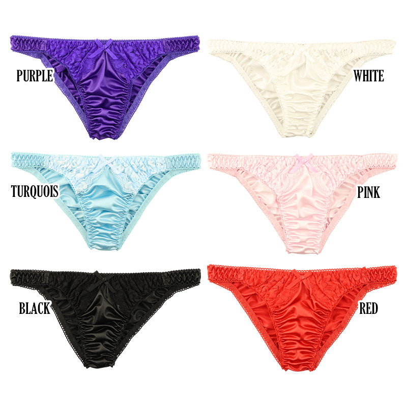 ラ・ポーム 光沢フェリカ生地 レディースハーフバックショーツ 透け感レース使用 エレガントでセクシー 快適フィット 日常下着や特別な日の衣装に 321237