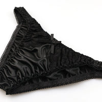 ラ・ポーム 光沢フェリカ生地 レディースハーフバックショーツ 透け感レース使用 エレガントでセクシー 快適フィット 日常下着や特別な日の衣装に 321237