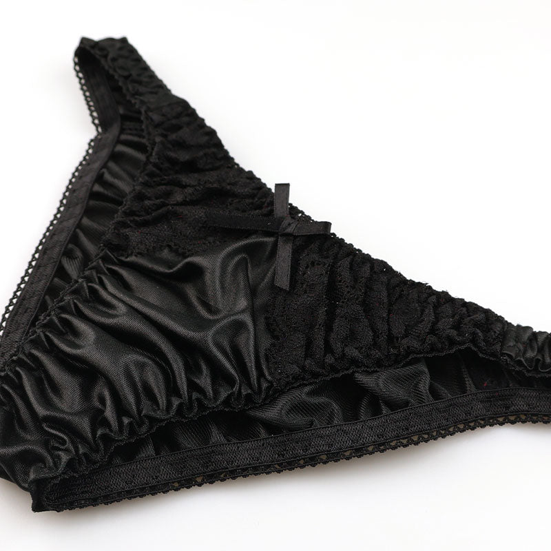 ラ・ポーム 光沢フェリカ生地 レディースハーフバックショーツ 透け感レース使用 エレガントでセクシー 快適フィット 日常下着や特別な日の衣装に 321237