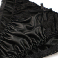 ラ・ポーム 光沢フェリカ生地 レディースハーフバックショーツ 透け感レース使用 エレガントでセクシー 快適フィット 日常下着や特別な日の衣装に 321237