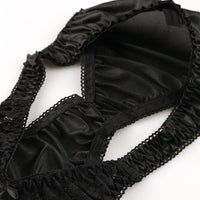 ラ・ポーム 光沢フェリカ生地 レディースハーフバックショーツ 透け感レース使用 エレガントでセクシー 快適フィット 日常下着や特別な日の衣装に 321237