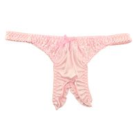 ラ・ポーム スタイリッシュ 股ワレTバック 光沢フェリカ×美レース使用 321238