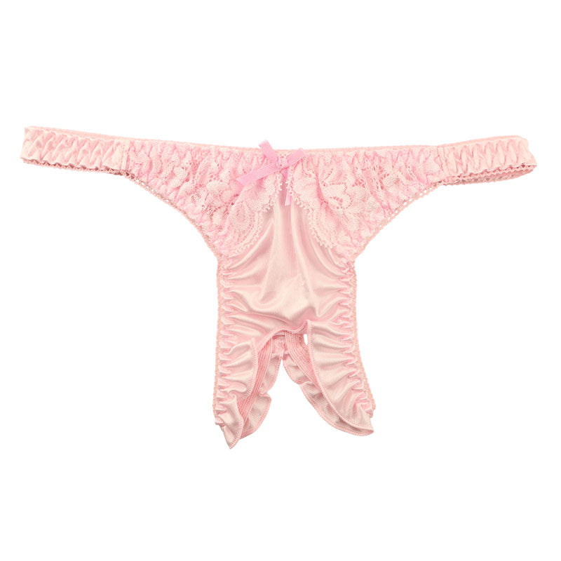 ラ・ポーム スタイリッシュ 股ワレTバック 光沢フェリカ×美レース使用 321238