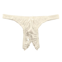 ラ・ポーム スタイリッシュ 股ワレTバック 光沢フェリカ×美レース使用 321238