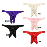 ラ・ポーム スタイリッシュ 股ワレTバック 光沢フェリカ×美レース使用 321238