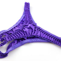 ラ・ポーム スタイリッシュ 股ワレTバック 光沢フェリカ×美レース使用 321238