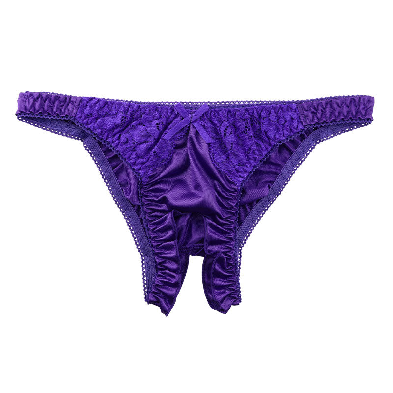 ラ・ポーム スタイリッシュ 股ワレハーフバック 光沢フェリカ×美レース使用 321239