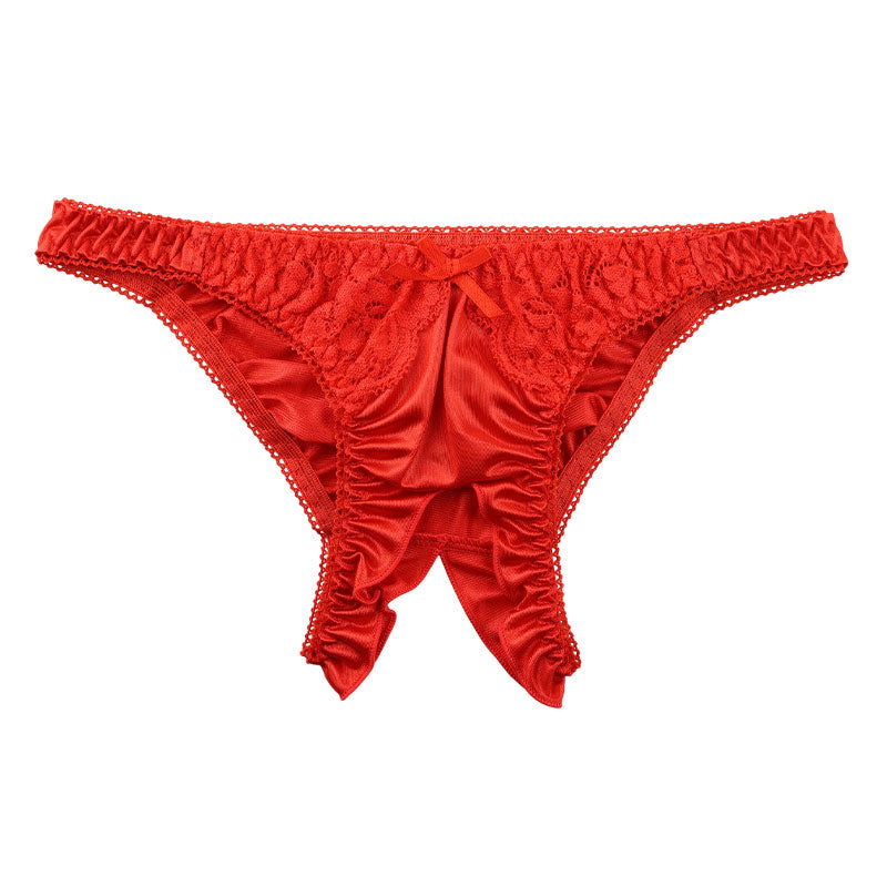 ラ・ポーム スタイリッシュ 股ワレハーフバック 光沢フェリカ×美レース使用 321239