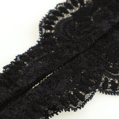 [OUTLET] La-Pomme Stretch Lace Sexy and Provocative Crotchless Thong 321243