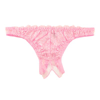 ラ・ポーム 軽やかふんわりTバックショーツ 股ワレデザイン レース＆シースルー 321247