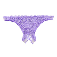 ラ・ポーム 軽やかふんわりTバックショーツ 股ワレデザイン レース＆シースルー 321247