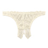 ラ・ポーム 軽やかふんわりTバックショーツ 股ワレデザイン レース＆シースルー 321247