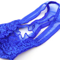 ラ・ポーム 軽やかふんわりTバックショーツ 股ワレデザイン レース＆シースルー 321247