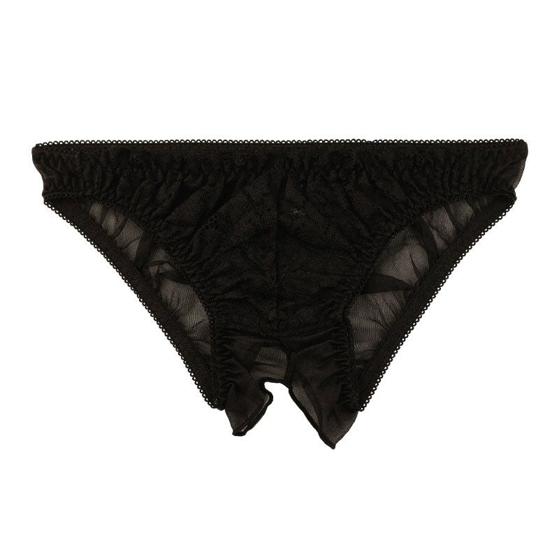 ラ・ポーム 軽やかふんわりフルバックショーツ 股ワレデザイン レース＆シースルー 321248