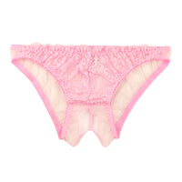 ラ・ポーム 軽やかふんわりフルバックショーツ 股ワレデザイン レース＆シースルー 321248