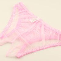 ラ・ポーム 軽やかふんわりフルバックショーツ 股ワレデザイン レース＆シースルー 321248