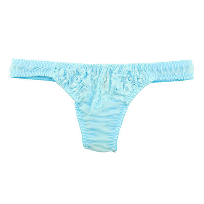 La Paum Women's Airy Sheer Lace T-Back Panties, Low-Rise, NHK Fabric, 321251
