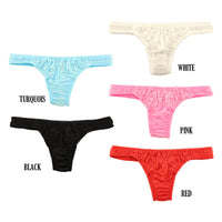 La Paum Women's Airy Sheer Lace T-Back Panties, Low-Rise, NHK Fabric, 321251