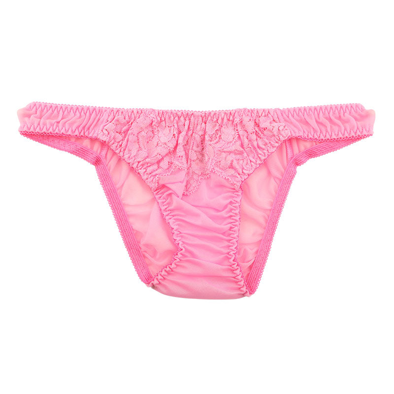 La Paum Women's Airy Sheer Lace Full-Back Shorts, Low-Rise, NHK Fabric, 321252