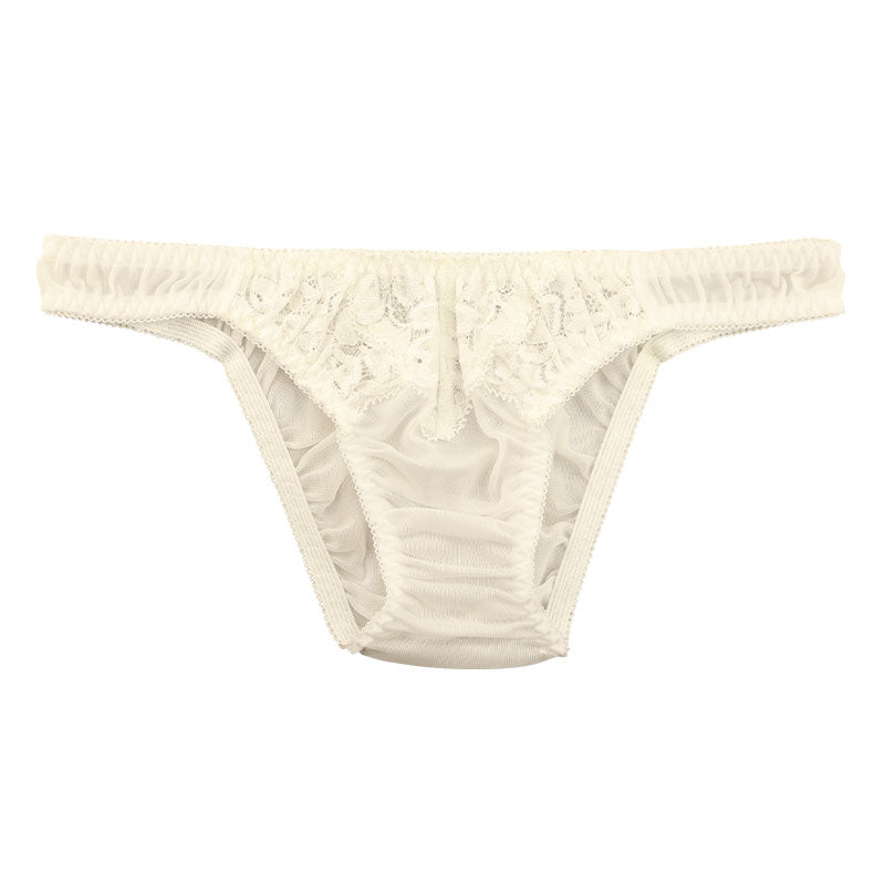 La Paum Women's Airy Sheer Lace Full-Back Shorts, Low-Rise, NHK Fabric, 321252