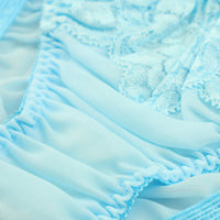 La Paum Women's Airy Sheer Lace Full-Back Shorts, Low-Rise, NHK Fabric, 321252