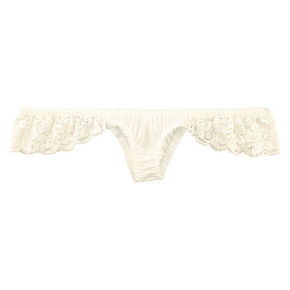La-Pomme: Extremely small half-back shorts made with beautifully designed lace and smooth SSS fabric. 321257