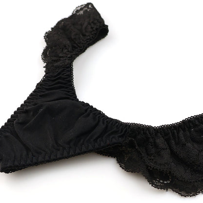 La-Pomme: Extremely small half-back shorts made with beautifully designed lace and smooth SSS fabric. 321257