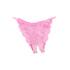 La-Pomme 20 Half Fabric Lace Crotch Thong Lingerie 322053