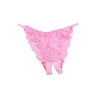 La-Pomme 20 Half Fabric Lace Crotch Thong Lingerie 322053