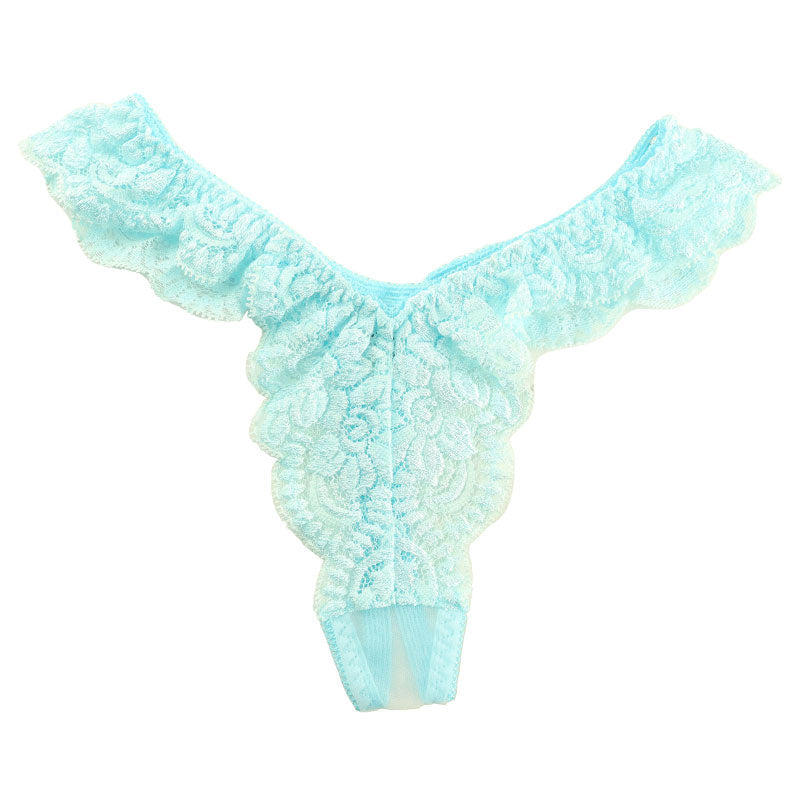 La-Pomme 20 Half Fabric Beautiful Stretch Lace Side Binder T-Back Shorts 322064
