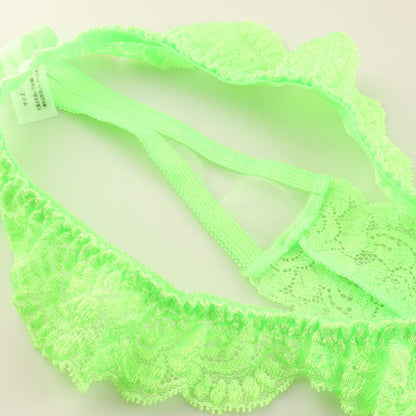 La-Pomme 20 Half Fabric Beautiful Stretch Lace Side Binder T-Back Shorts 322064