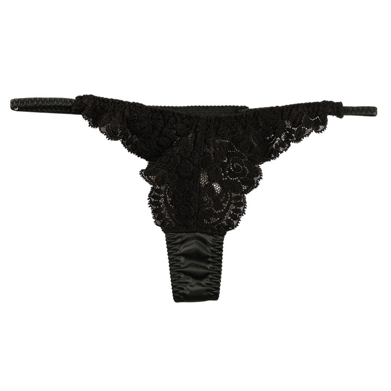 La-Pomme Felica Fabric Beautiful Stretch Lace Side Binder T-back Shorts 322069