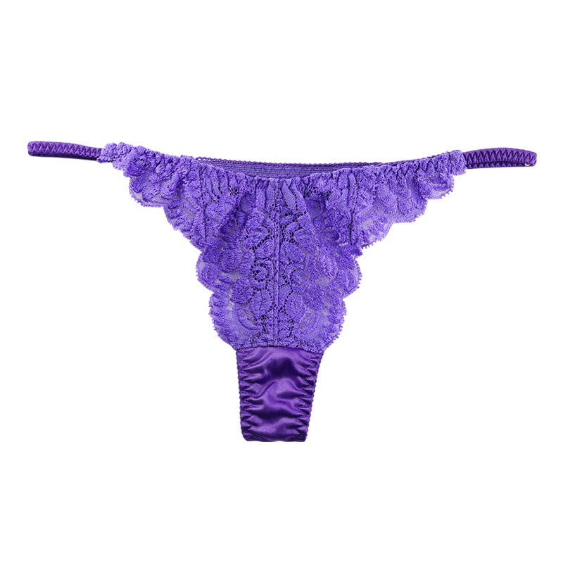 La-Pomme Felica Fabric Beautiful Stretch Lace Side Binder T-back Shorts 322069