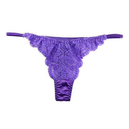 La-Pomme Felica Fabric Beautiful Stretch Lace Side Binder T-back Shorts 322069